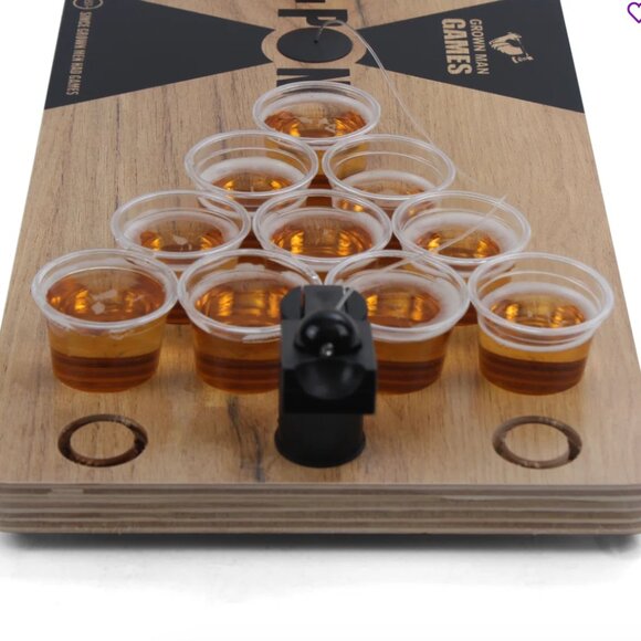 Grown Man Games Mini Beer Pong Drinking & Party Game Tabletop Set, NIB - Picture 2 of 7